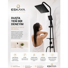 Maison Luré Siyah Kare Robot Duş Banyo Seti Duş Sistemi