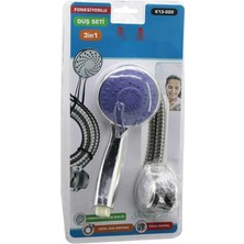 Maison Luré 3 Fonksiyonlu Duş Başlığı Seti Metal Hortumlu 5463 Duş Sistemi