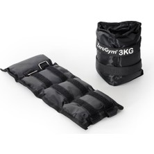 Zerogym El Ayak Ağırlığı 3kg x 2 Adet, Siyah Oxford Kumaş, Demir Tozlu