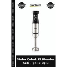 Carlburn Özel Üretim Mutfak Pratik Ergonomik Sinbo Çubuk El Blender Seti - Çelik Uçlu - Güçlü Performans