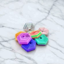 Urartu3d Altıgen Fidget Anahtarlık Hareketli
