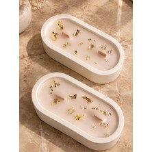 2li Oval Model Ahşap Fitil Mum Set