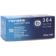 364 SR621SW 1.55V Alkalin Saat Pili 10 Adet