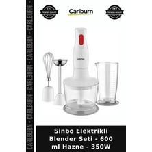 Carlburn Özel Üretim Mutfak Pratik Doğrayıcı Çeyiz Sinbo Elektrikli Blender Seti - 600 ml Hazne - 350W