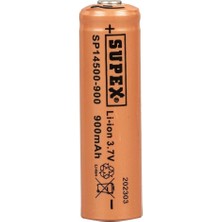 SP14500-900 3.7V 14500 Model 900MAH Li-Ion Uçlu Pil