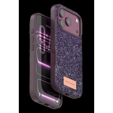 Onegif Apple iPhone 18 Pro Bright Simli Kapak - Bordo