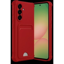 Samsung Galaxy A17 5g Kelvin Kartvizitli Silikon - Kırmızı