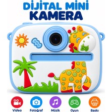 Shopfocus CMR90 Çocuk Dijital Mini Kamera 1080P Hd 2.0 Inç Ekran Fotorğraf Video Oyun Müzik USB Şarj Termal Resim Kağıt Baskılı Yazıcı Kamera Video Makinesi Print Kamera