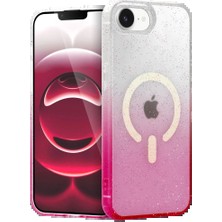 Apple iPhone 16E Pummel Shiny Magsafe Kapak - Pembe