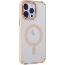 Apple iPhone 14 Pro Kılıf Room Magneticsafe Silikon - Pudra