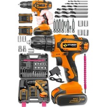 Sturdy Japon Kvby Sturdy 12 V 8 MAh Darbeli Samsung Akülü Vidalama Matkap + Yardımcı Komple Set