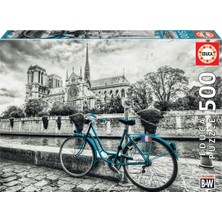 Odea 18482 Notre Dame'ın Önünde Bisiklet 500 Parça Yapboz Yetişkinler ve Çocuklar Için 10YAŞ, Paris, Fransa