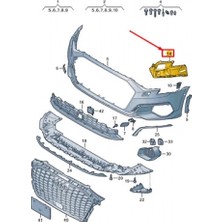 TŞT Audi A3 Sedan Sportback 2021-2025 Ön Tampon Çeki Demirri Kapağı (Tw) (Oem No (8Y0807241))