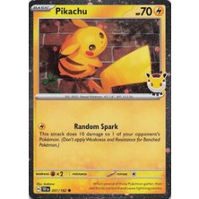 Pokemon TCG Temporal Forces ' 2026 Pokemon Day ' Promo Pikachu 051/162 Tek Kart Koleksiyonluk Orijinal Kart