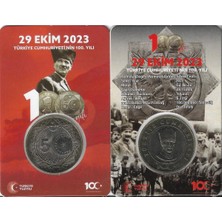 Emir Koleksiyon Coin & Paper Collection 2023 Cumhuriyet'in 100.YILI Hatıra 5 Lira Özel Kırmızı Kitinde Çil