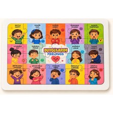 Tether Bags Çocuk Duygularım (Ingilizce) - 24 Parça Ahşap Puzzle