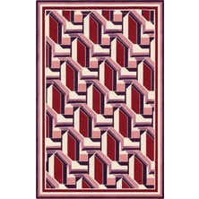 Rugs Modern Halı Sdtplus Retro Geometrik Desenli Çok Renkli Ince Dokuma Taban Salon Halısı OZL229