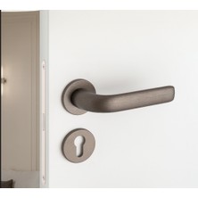 Elovias System Riven Fırçalı Füme Rozetli Kapı Kolu (HA274RO22 ELX1)