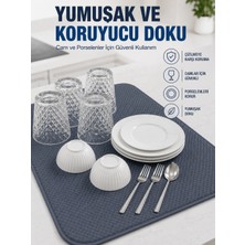 Efnaz Style Su Emici Bulaşık Kurutma Matı Kaydırmaz ve Yumuşak Dokulu Kurutmalık