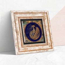 Mythriva Tavus Kuşu Taş Duvar Tablosu - Çerçeveli Taş Tablo - Dekoratif Duvar Sanatı - Modern Ev ve Ofis Duvar Dekoru K1-188
