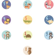 Mythriva Sevimli Sayılar Çocuk Odası Duvar Sticker Yapışkanlı Folyo