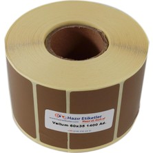 Mythriva 60MM x 35MM 1400 Adet Kahverengi Zemin Baskılı