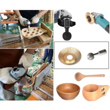 Mythriva Kuksa Bardak Ahşap Kase Kaşık Oyma Ağaç Işleme Alet Seti Avuç Taşlama Uyumlu Disk Küre Törpü