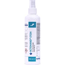 Mythriva Actohand® Etoh 250 ml – El ve Cilt Antiseptiği /%80 Etanol (V/v) Içerikli Hızlı Etkili Dezenfektan / Zararlı Mikroorganizmalara Karşı Etkin Koruma / Cilt Dostu, Hızlı Kuruyan Formül