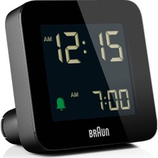 Mythriva Braun Dijital Çalar Saat Erteleme Fonksiyonu, Negatif LCD Ekran, Hızlı Ayar Fonksiyonu, Siyah Crescence Alarmı, BC09B Modeli