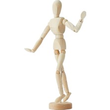 Mythriva Ahşap Insan Modeli 30 cm 1 Paket Insan Figürlü Ahşap Model Manken Resim Ressam Eğitimi Tahta Adam Kukla Stilist