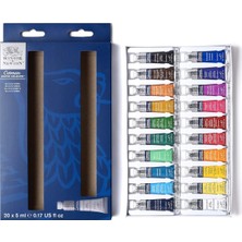Mythriva Winsor & Newton 390665 Cotman Suluboya Seti, Mükemmel Şeffaflık, Renk Dayanıklılığı ve Canlı Renkler Için Işlenebilirlik - Başlangıç Seti 20 Renk 5 ml Tüplerde