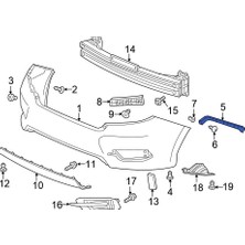 TŞT Honda Civic (2016 Yılında Çıkan Kasa) Fc5 Arka Tampon Braketi Sol (Oem No: 71598-TBA - A00)