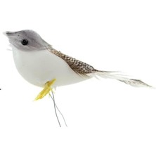 Mythriva Süsle Bebek ve Parti Tüylü Yapay Kuş, 7,50 cm - 1 Adet Natural