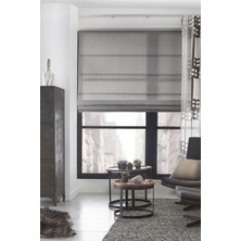 Mythriva Rendecioğlutekstil Katlamalı Perde Gri Renk Keten Kumaş 1. Kalite 160 x 270 Krem