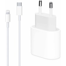 Mythriva Apple iPhone 14 Pro Için Lightning To Type-C 2 In 1 Şarj Seti [iphone 14 Pro ile Uyumlu Kablo - Beyaz]