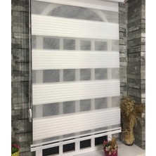 Mythriva Tr Pliseli Stor Zebra Perde Ekru STB481-D Ekru 55 x 55