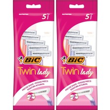 Mythriva Tr Twin Lady Sensitive Shaver 5'li Kadın Tıraş Bıçağı, 2 Bıçaklı Kullan At Tıraş Bıçağı, 2 Paslanmaz Çelik Bıçak 2li Paket