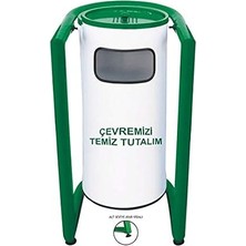 Mythriva Arı Metal Bahçe U Tipi Boyalı Çöp KOVASI-1704