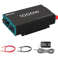 Mythriva Tr 1000W Pure Sine Wave Inverter 12V Dc To 120V Ac Converter For Home, Rv, Truck, Off-Grid Solar Power 110V With Built-In 5V/2.1A USB Port, Hardwire Remote Controller