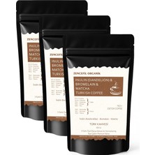 Mythriva Tr Inülin Bromelain Matcha Coffee 3 Paket Türk Kahvesi 100 Gr. x 3 Adet Karahindiba Form Kahvesi