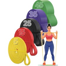 Mythriva Tr 5/15/25/35/45 kg Barfiks Lastiği Gym Resistance Band Antrenman Kas Geliştirme Bandı