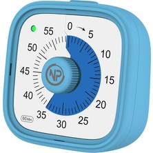Mythriva Tr Mutfak,ders,yemek Için 60DK Analog Alarm Zamanlayıcı,pomodoro Öğrenci Motivasyon Saati (Mavi)