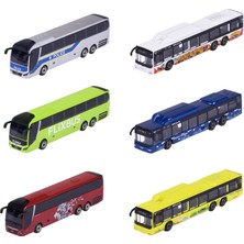 Mythriva Tr Man City Bus (1 Model Araba) - Metal Oyuncak Otobüs, Serbest Sürüşlü, Koleksiyoncular ve 3 Yaşından Büyük Çocuklar Için 6 Model Araçtan Rastgele Seçim, Her Biri Yakl. 13 cm