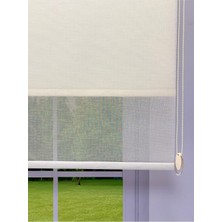 Mythriva Tr Donatti Perde Çiftli Sistem Keten Tül VE%100 Blackout (Karartma) Ekru Stor Perde 50 x 200