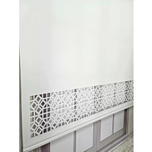 Mythriva Tr Stor Perde Desenli Lazer Kesim Kalın Kumaşlı ML104 220X260 Beyaz