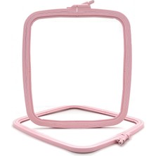 Mythriva Tr Pembe Büyük (No:4) Plastik Kare Nakış Kasnağı, Çapraz Dikiş Çemberleri, Zımba Iğne Halkası, Kendin Yap El Işi Dikiş, Abs Plastik Nakış Çemberleri