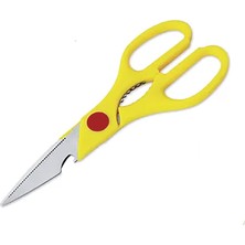 Mythriva Tr Çok Amaçlı Mutfak Makası, Plastik, Paslanmaz Çelik (Sarı)
