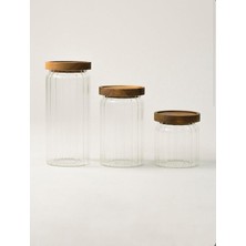 Mythriva Tr 3'lü Akasya Cam Kavanoz (500-700-1000 Ml)