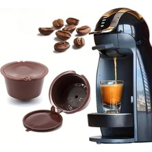 Mythriva Tr Dolce Gusto Uyumlu Tekrar Kullanılabilir Kahve Kapsülü, 3'lü Set, Kahverengi