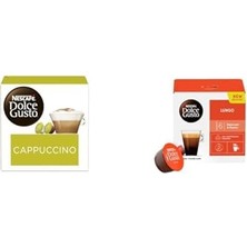 Mythriva Tr Nescafe Dolce Gusto Cappuccino 16 Kapsül 186.4 gr (Ekstra Krema) ve Nescafe Dolce Gusto Lungo 16 Kapsül 89,6 gr